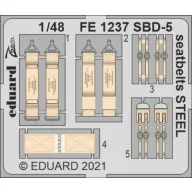   Eduard Accessory SBD-5 seatbelts STEEL, for REVELL 1:48 (FE1237)