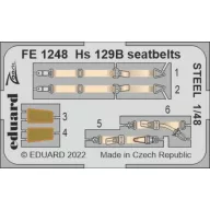   Eduard Accessory Hs 129B seatbelts STEEL for HOBBY 2000/HASEGAWA 1:48 (FE1248)