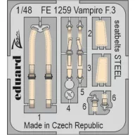   Eduard Accessory Vampire F.3 seatbelts STEEL for AIRFIX 1:48 (FE1259)
