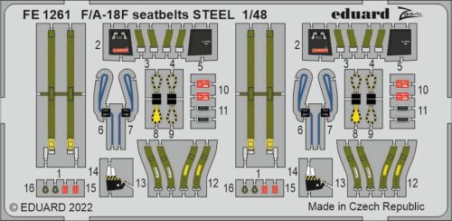 Eduard F/A-18F seatbelts STEEL for HOBBY BOSS 1:48 (FE1261)