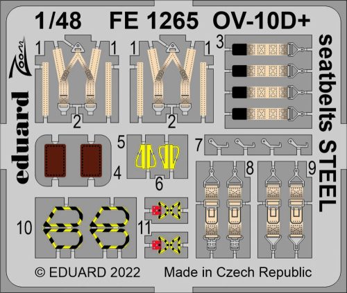 Eduard OV-10D+ seatbelts STEEL for ICM 1:48 (FE1265)