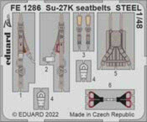 Eduard Su-27K seatbelts STEEL 1/48 1:48 (FE1286)