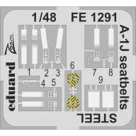 Eduard Accessory A-1J seatbelts STEEL 1:48 (FE1291)