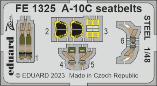 Eduard A-10C seatbelts STEEL for HOBBY BOSS 1:48 (FE1325)