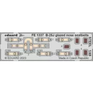   Eduard Accessory B-25J glazed nose seatbelts STEEL 1/48 HKM 1:48 (FE1337)