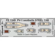   Eduard Accessory PV-1 seatbelts STEEL 48 ACADEMY 1:49 (FE1349)