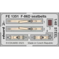   Eduard Accessory F-86D seatbelts STEEL 48 REVELL 1:48 (FE1351)