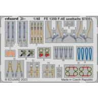   Eduard Accessory F-4E seatbelts STEEL 1/48 MENG 1:48 (FE1359)