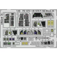 Eduard Accessory F-16D Block 40 1/48 KINETIC 1:48 (FE1370)