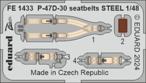Eduard P-47D-30 seatbelts STEEL MINIART 1:48 (FE1433)