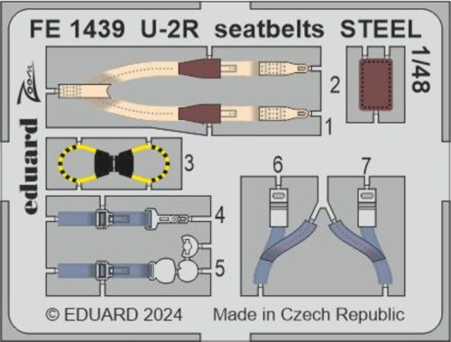 Eduard U-2R seatbelts STEEL HOBBY BOSS 1:48 (FE1439)
