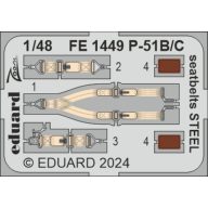   Eduard Accessory P-51B/C seatbelts STEEL EDUARD 1:48 (FE1449)