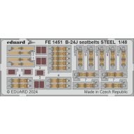   Eduard Accessory B-24J seatbelts STEEL HOBBY BOSS 1:48 (FE1451)