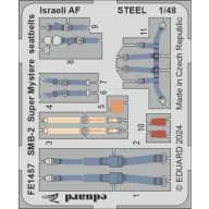   Eduard Accessory SMB-2 Super Mystere seatbelts Israeli AF STEEL 1:48 (FE1457)