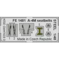   Eduard Accessory A-4M seatbelts STEEL MAGIC FACTORY 1:48 (FE1481)