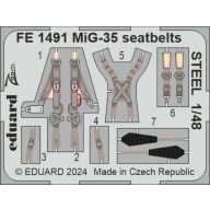  Eduard Accessory MiG-35 seatbelts STEEL HOBBY BOSS 1:48 (FE1491)