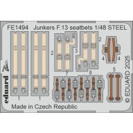   Eduard Accessory Junkers F.13 seatbelts STEEL MINIART 1:48 (FE1494)
