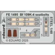   Eduard Accessory Bf 109K-4 seatbelts STEEL EDUARD 1:48 (FE1495)