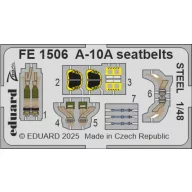   Eduard Accessory A-10A seatbelts STEEL GREAT WALL HOBBY 1:48 (FE1506)