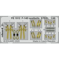   Eduard Accessory F-14D seatbelts STEEL GREAT WALL HOBBY 1:48 (FE1512)