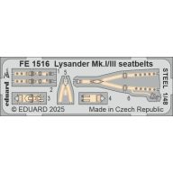   Eduard Accessory Lysander Mk.I/III seatbelts STEEL AIRFIX 1:48 (FE1516)