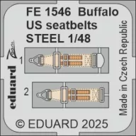   Eduard Accessory Buffalo US seatbelts STEEL TAMIYA 1:48 (FE1546)