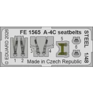  Eduard Accessory A-4C seatbelts STEEL for Hobby Boss 1:48 (FE1565)