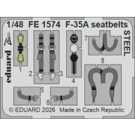 Eduard F-35A seatbelts STEEL for Italeri 1:48 (FE1574)