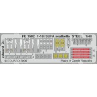   Eduard F-16I SUFA seatbelts STEEL for Great Wall Hobby 1:48 (FE1582)