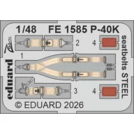   Eduard Accessory P-40K seatbelts STEEL for Eduard 1:48 (FE1585)
