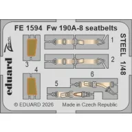   Eduard Accessory Fw 190A-8 seatbelts STEEL for Hobby Boss 1:48 (FE1594)