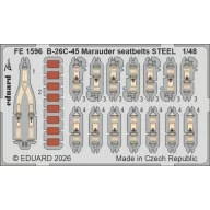   Eduard Accessory B-26C-45 Marauder seatbelts STEEL for ICM 1:48 (FE1596)