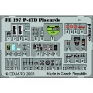 Eduard Accessory P-47D Thunderbolt Placards 1:48 (FE197)