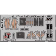   Eduard Accessory Su-25UB/UBK seatbelts STEEL for SMER 1:48 (FE836)