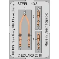   Eduard Accessory Sea Fury FB.11 seatbelts STEEL f.Airfix 1:48 (FE879)