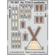   Eduard Accessory He 111H-3 seatbelts STEEL for ICM 1:48 (FE887)