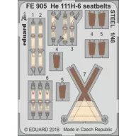   Eduard Accessory HE 111H-6 seatbelts STEEL for ICM 1:48 (FE905)