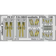   Eduard Accessory F/A-18B/D seatbelts STEEL f.Kinetic 1:48 (FE917)