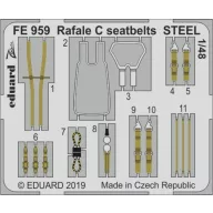   Eduard Accessory Rafale C seatbelts STEEL for Revell 1:48 (FE959)