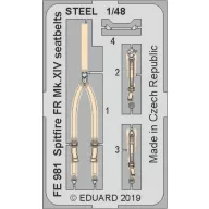   Eduard Accessory Spitfire FR Mk.XIV seatbeltsSTEEL f.Airf 1:48 (FE981)