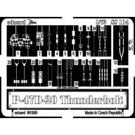   Eduard Accessory P-47D-20 Thunderbolt für Academy Bausatz 1:72 (SS114)