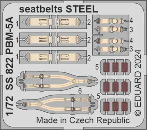 Eduard PBM-5A seatbelts STEEL ACADEMY 1:72 (SS822)