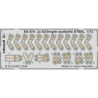   Eduard Accessory Ju 52/3mg4e seatbelts STEEL for Airfix 1:72 (SS874)