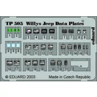 Eduard Accessory Willys Jeep Data plates 1:35 (TP505)