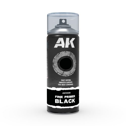 AK Interactive Spray Fine Primer Black Spray 400ml AK1009
