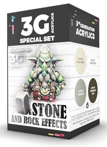 AK Interactive Wargame Color Set Stone And Rock (AK1074)