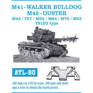  Friulmodel Tracks for M41 Walker Bulldog. M42 Duster. M44/ T37/ M53/ M84/ M75/ M52/ T91E3 M44/ T37/ M53/ M84/ M75/ M52/ T91E3 1:35 (ATL-080)