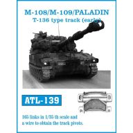   Friulmodel Tracks for M-108/M-109/PALADIN T-136 type track(early) 1:35 (ATL-139)