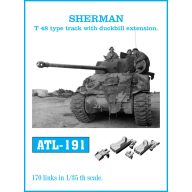   Friulmodel Tracks for SHERMAN T-48 type track with duckbill extension. 1:35 (ATL-191)