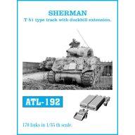   Friulmodel Tracks for SHERMAN T-51 type track with duckbill extension. 1:35 (ATL-192)